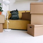 Maslak’ta evden eve nakliyat için paketleme yapılan bir daire içi görüntü